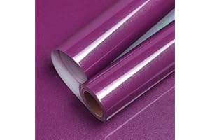 Hode Carta Adesiva per Mobili Viola 30x300cm, Pellicola Adesiva per Mobili, Rotolo Adesivo per Mobili, Carta da Parati Viola Impermeabile per Mobile Camera da Letto Cucina Armadio Tavolo