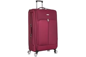 SKYLARK LUGGAGE 32" Extra Large Suitcase Super Lightweight Expandable 4 Wheels Spinner 3-Digit Combination Lock Soft Shell Luggage Check in for 30kg