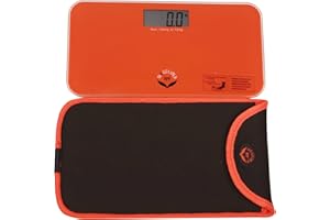 NEWLINE NY NewlineNY Red-Orange Mini Bathroom Scale + Travel Slip Case SBB0720M-NYRO + NY-MSS101-BRO