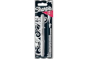 Sharpie rotuladores metálicos permanentes | punta fina | tinta plateada | paquete de 1 marcador metálico