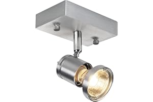 ‎SLV SLV LED Strahler ASTO dreh- und schwenkbar | Smarte Wand- und Decken-Leuchte zur individuellen Innen-Beleuchtung | Decken-Spot, Deckenfluter, Deckenstrahler, Decken-Lampe, Wand-Lampe | GU10
