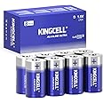 KINGCELL D Batteries 8 Pack, Hight Performance D Cell Battery with 7-Year Shelf Life，Long-Lasting Power Alkaline 1.5V Battery for Flashlights,Radios,Clocks,Stereos,etc.