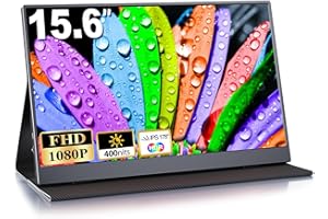 MOMODS Monitor Portatil, 15.6 Pulgadas Pantalla Ordenador 1080P FHD, IPS Portable Monitor 100% SRGB, Pantalla Portatil USB C Mini HDMI, para Laptop, Xbox, PC, PS5