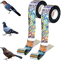 Lotvic Bird Répulsif Réfléchissants, 2 Pièces Effaroucheur Oiseaux Réfléchissant, Repousse Pigeon Réfléchissants Double-Face, Accrocher Répulsif Pigeon Pour Balcon/Jardin/Arbre Fruitier (Papillon