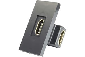 KAUDEN HDMI Angled Module 25mm x 50mm Black Adapter faceplate SX7082BK