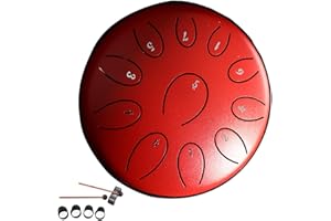 ITRIMAKA Rain Drum For Outside Garden, Chakra Drum For Rain, Steel Tongue Drum Rain Chime, 6 Inches 11 Notes Waterproof Handpan Drum Instrument For Garden