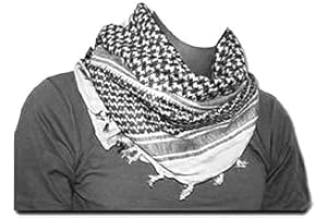 ZIP ZAP ZOOOM Mens Protective SAS Army Military Desert Tactical Neck Head Wrap Combat Sun Hat Scarf White Black Shemagh