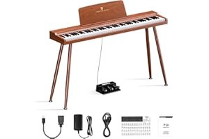 Piano Numérique TERENCE P10 88 touches pour Débutants, Étudiants et Loisirs à la Maison | Système triple pédale, Haut-parleurs stéréo 20W et Double prises casque