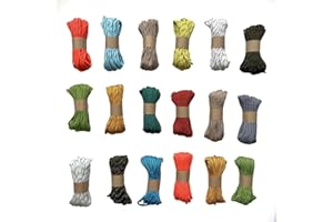 EdcX Paracord 4mm, Paracord Set (6х5m e 5x10m) | Ideale per Il Campeggio, la Sopravvivenza, l'outdoor | Corda 100% Nylon 4 mm| Corda Tattica 550 Tipo III