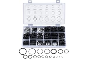 KOXXIAMOQ Zestaw 850 sztuk pierścieni uszczelniających, zestaw pierścieni O, uszczelki gumowe, uszczelki gumowe, okrągłe pierścienie, czarne, 18 rozmiarów, zestaw uszczelek do hydrauliki sanitarnej