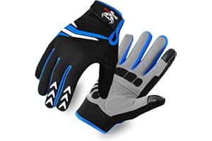 Beast Rage Rękawiczki rowerowe z pełnymi palcami dla mężczyzn i kobiet, antypoślizgowe, amortyzujące wstrząsy, oddychające, do rowerów górskich, do rowerów BMX, MTB, wyścigów szosowych, rowerów