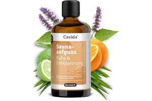 Casida bastuinfusion lugn och avkoppling – Harmonisk bastu infusionsmedel med 100 % naturliga eteriska oljor – lavendel, apelsin, bergamott, sandelträ, rökelse, cederträ – 100 ml