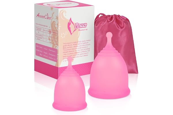ACWOO Coupe Menstruelle Souple, 2 Portable Copa Menstrual Tailles S et L, Cup Menstruelle Disque Menstruel avec Lavable et Rรฉutilisable de Qualitรฉ Mรฉdicale 100% Silicone Dou