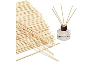 TREETRIBE 100PCS Reed Diffuser Sticks,18cm Wood Rattan-Reed Sticks Replacement Essential Oil Aroma Diffuser Glass Bottles-Diffuser Refills for Home, Office Fragrance
