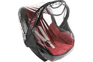 LTG PRO Quality Car Seat Rain Cover for Maxi-COSI Cabrio Fix Pebble Clear Plastic (Black)