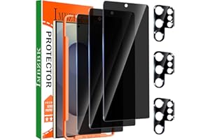 IMBZBK für Samsung Galaxy S25 Ultra für Panzerglas Sichtschutz 3 Stück Anti-Peeping Schutzfolie folie mit 3 Stück Kameraschutz Zubehör, Fingerabdruck-Entsperrung