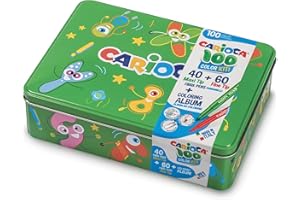 Carioca 42736 – 100 pojemników, 100 pisaków i 1 kolorowanka