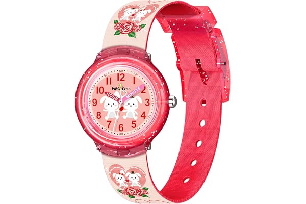 Bigmeda Montre Enfant Fille Licorne à Quartz Analogique de Dessin Imprimés Animaux en Textiles, Montre-Bracelet pour Garçons et Filles