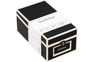 ‎SEMIKOLON Semikolon 352642 Visitenkartenbox - alphabetisches Register - 10,5 x 18 x 8,3 cm - Business-Card-Box - black schwarz