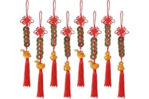 KEAGAN 8 Pezzi 2024 Anno Cinese del Drago portafortuna Oro Appeso Cinese Feng Shui Decorazione Capodanno Bonsai Ciondolo Per Drago Anno Casa Auto Vacanze Decor