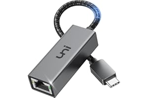 uni Adattatore Ethernet USB C adattatore Gigabit LAN 1000 Mbps Thunderbolt 3 a RJ45, compatibile con Switch, MacBook Pro/Air, iPad Pro/Air, XPS 13, Surface Go/Laptop 4, ecc.