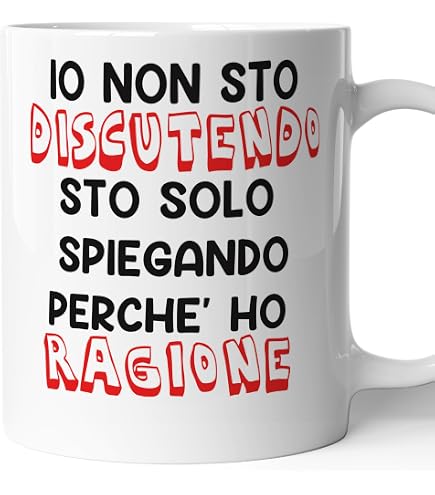 Tazza Ceramica Mia Moglie Ha Sempre Ragione | 10x8 Cm Simpatica Idea Regalo San Valentino