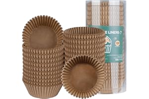 Parmedu 500 Moldes de Papel para Cupcakes: Tamaño Estándar de 5cm - Cápsulas Naturales para Cupcakes de Papel