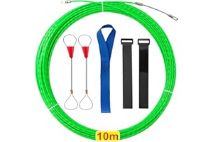 JurciCat 10 M Pomoc do wciągania kabli Taśma do wciągania Drut do wciągania Spirala do wciągania Pomoc przy wciąganiu Ze sprężyną do wciągania Do kabli i instalacji elektrycznych