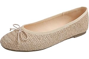 Feversole Women's Soft Cushion Comfort Round Toe Metal Trim Fashion Ballet Flats Walking Shoes