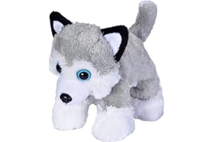 Wild Republic - 18085 - Peluche - Hug'ems - Chien Husky - 18 cm