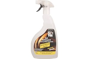 KO FEU K-OFEU - Gel Nettoyant - Pour Vitres, poêles et inserts - Spécial nettoyage vertical - Sans colorant ni parfum - Ne coule pas - Efficacité immédiate - 750 ml
