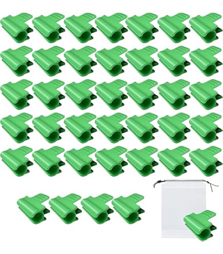 CLIPS DE SERRURE POUR FILM DE SERRES – 60 Pinces De Jardin Vertes, 11mm, Fixation Facile Pour Bâches, Filets Et Tunnels