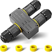 Connettore Elettrico Impermeabile IP68 A 3 Vie - Scatola Giunzione Esterna Con Leva Per Cavi Ø4-12mm - Foto 4