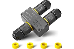 PEBA Connettore impermeabile IP68 a 3 Poli, Compatibile Ø4-12mm, Scatola giunzione esterna per cavi elettrici - 3 Vie Connettori cavi elettrici elettrico - Scatola di giunzione ip68 impermeabile