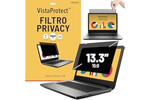 VistaProtect – Filtro Privacy Premium & Filtro Anti Luce Blu. Pellicola di Protezione per Laptop e Computer Portatile (13.3" pollici - 16:9)