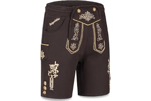 Steigenhöfer Manufaktur Herrshorts Trachten Sweatpants - Lederhosen Look - Moritz - Lederhosen Män kläder för Oktoberfest