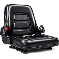 WEIGR Siège Universel De Chariot élévateur Réglable Avec Accoudoirs, Ceinture De Sécurité Et Cuir Synthétique PVC Imperméable, Pour Chariots élévateurs, Tracteurs Et Engins De Construction