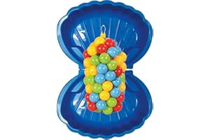 Thorberg Sandbox Sandkasten Sandmuschel Muschel Wasser Planschbecken groß 108x79cm XL, 5 Farben! (2xblau+200xBälle)