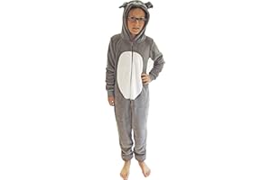 NORMANN-WÄSCHEFABRIK Mädchen Jumpsuit Overall Onesie Schlafanzug in niedlichen Tier Motiven - 291 467 97 606