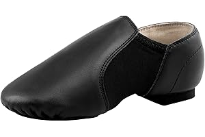 Linodes Leather Jazz Shoe Slip On for Girls and Boys (Toddler/Little Kid/Big