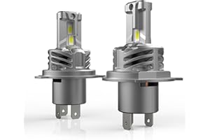 GZ5CG 2 Stück H4 Lampen +200% Helligkeit Langlebigkeit 50W 6500K Weiß IP65 DC 9-30V