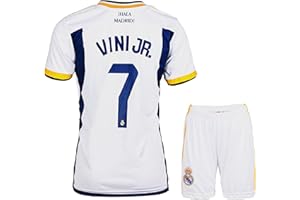 Mikalay R. Madrid Vini Jr. #7 Vinicius Heim Retro Black Dragon Limitierte Sonderedition Seltenes Fußball Kinder Trikot Shorts Set Jugendgrößen