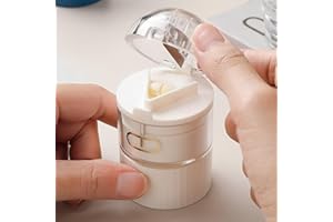 MZSX 4 in 1Macinapillole Multifunzionale, Frantumatore per Pillole Manualecon vano portaoggetti, Domestici TritacompresseTritacompresse, per Pillole, Vitamine, Compresse, per viaggio e quotidiano