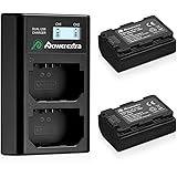NP-FZ100 Battery Powerextra 2 Pack Camera Replacement Batteries and Dual LCD Battery Charger Compatible with Sony A9 A9R A9S,
