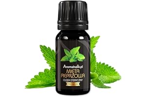 Aromaholik Olejek Eteryczny miętowy BIO 100% naturalny – olejek eteryczny do dyfuzora & aromatyzera – certyfikowany olejek eteryczny z Indii – Peppermint Essential Oils 10ml do sauny i masażu