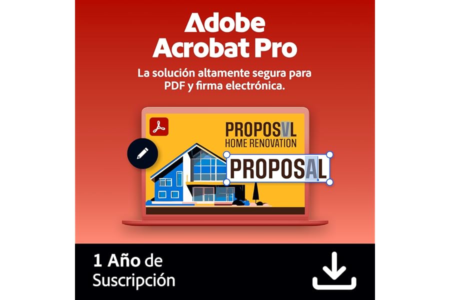 Adobe Acrobat Pro | 1 Año | PC/Mac |Descarga Digital