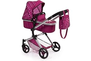 Bayer Design 18467AA Cochecito de muñecas, Carro Neo Vario, Bolsa, Convertible, Plegable, Ajustable