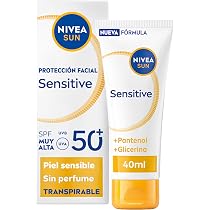 NIVEA SUN Sensitive Protección Facial SPF50+ - Crema solar facial