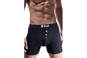PRINGLE OF SCOTLAND Pringle Men’s 95% Cotton Button Boxer Shorts, Plain Button-Up Boxers in Assorted Colours, Flat Seams for Comfort, Soft and Breathable, Elasticated Waistband, Multipack of 3