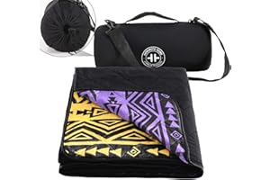 HORIMOTE HOME Aztec Camping Blanket Thermal Flannel Fleece Picnic Blanket, Foldable Warm Boho Throw for Outdoor events, Maya
